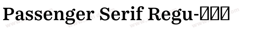 Passenger Serif Regu字体转换